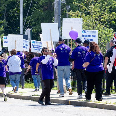 Stop Elder Abuse March Crowd